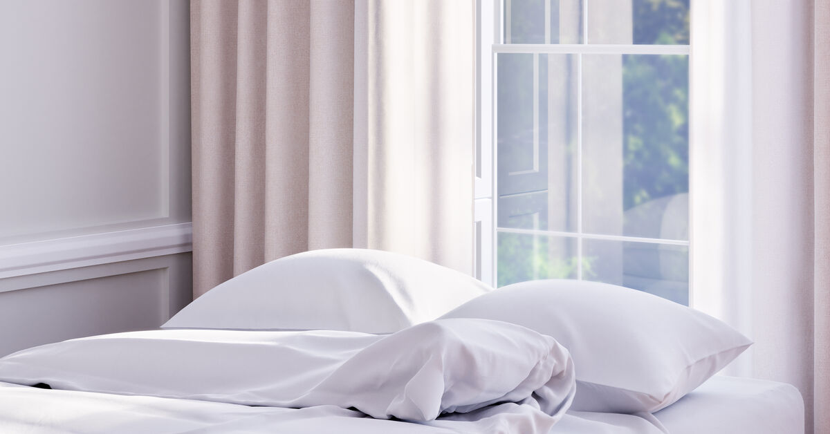 Bedroom airing out with open window